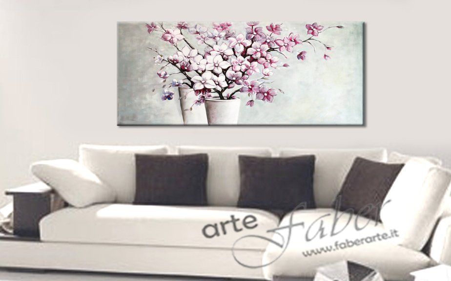 quadri moderni dipinti con fiori