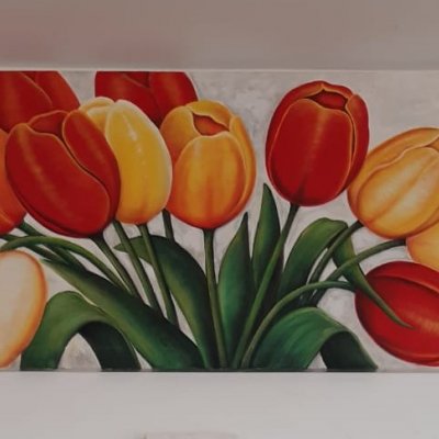 Arcobaleno in fiore - tulipani moderni