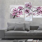 quadri moderni a pezzi con fiori